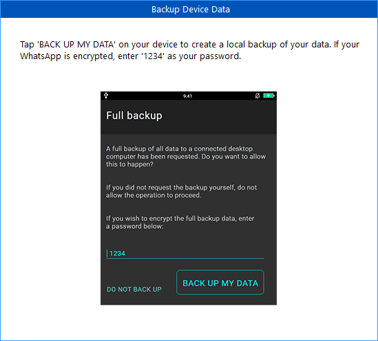 Backup Device Data