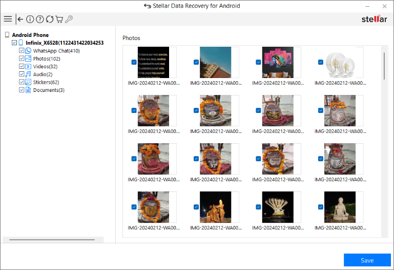 Select a category tab